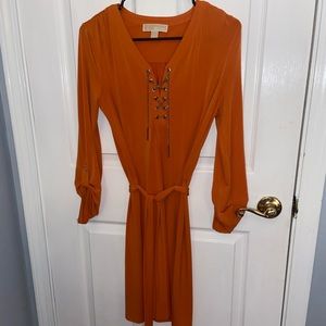Michael Kors Orange Dress with Silver Hardware